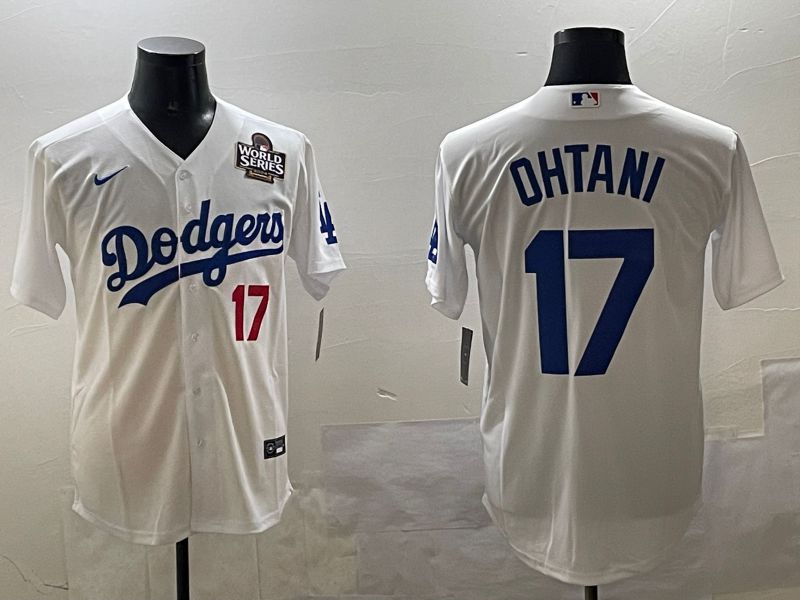 Men Los Angeles Dodgers #17 Ohtani White Game 2025 Nike MLB Jersey style 03095